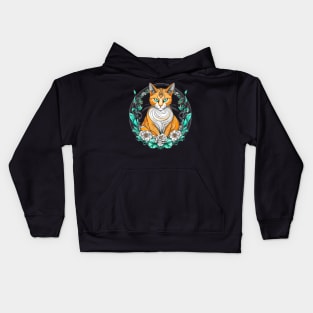 Glamourous Art Nouveau Kitty Kids Hoodie